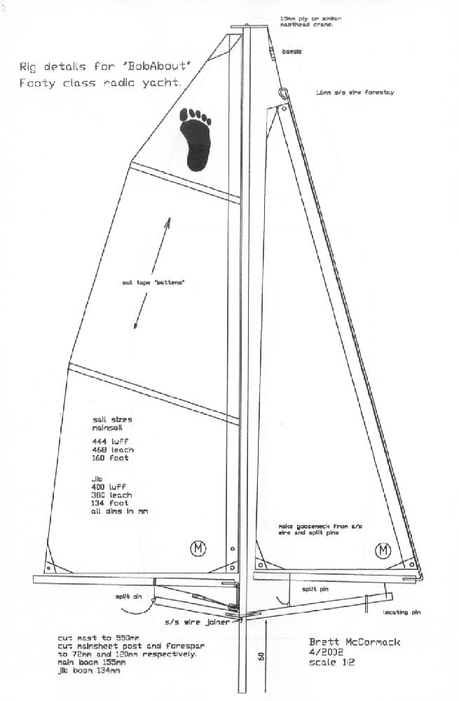 footy rc sailboat plans
